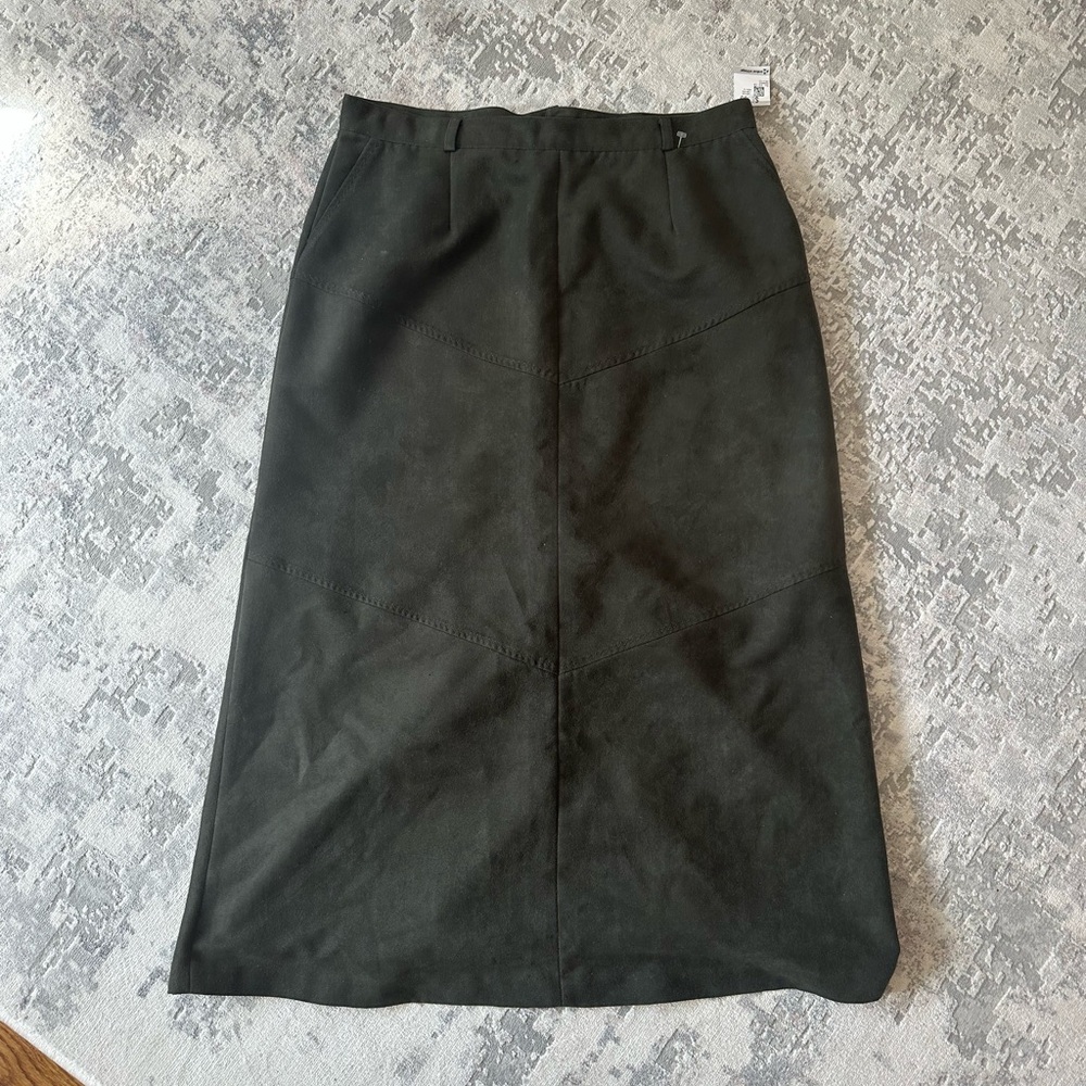 Long Suede Skirt